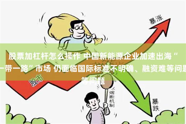 股票加杠杆怎么操作 中国新能源企业加速出海“一带一路”市场 仍面临国际标准不明确、融资难等问题